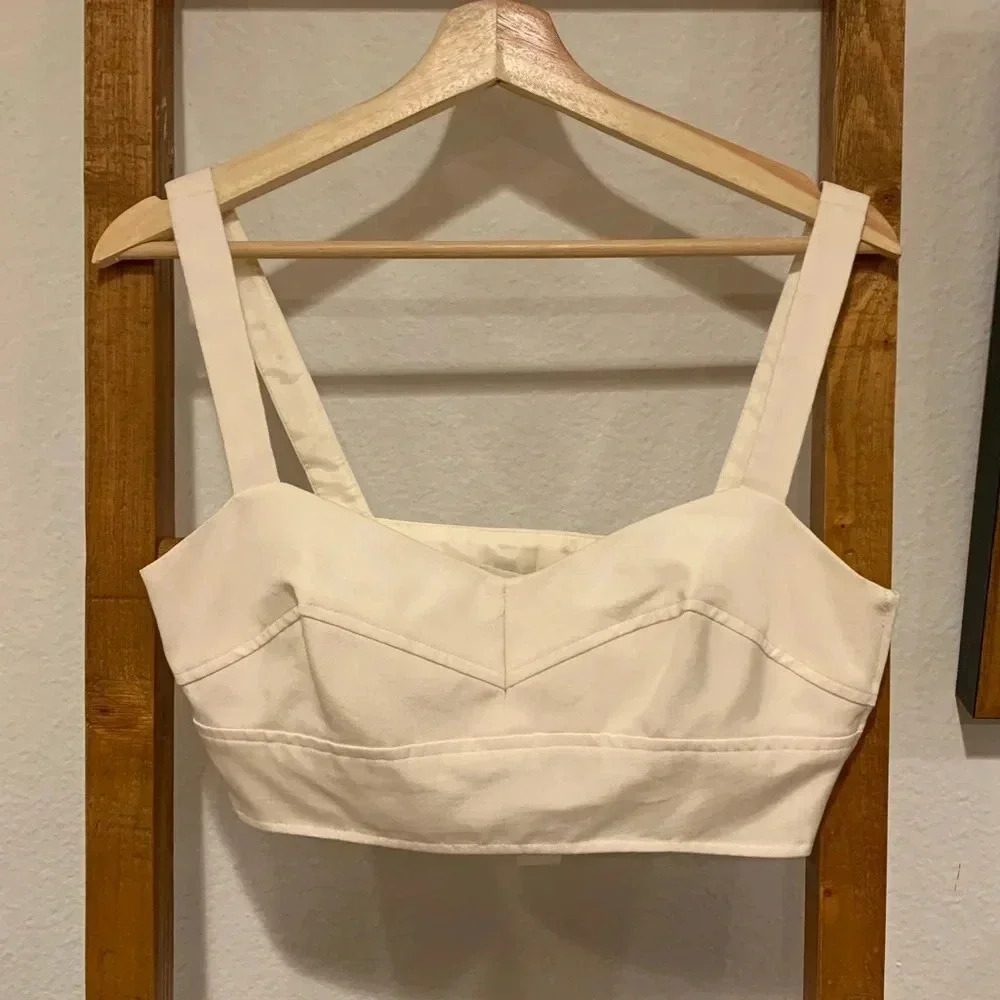 JILL STUART NWT 2 Piece Dress Faille Maxi Ball Skirt Bustier Crop Top - Picture 7 of 9